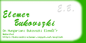 elemer bukovszki business card